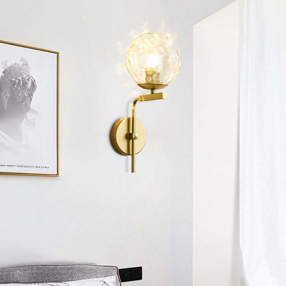 Scandinavian Bedside Glass Ball Wall Light -Homdiy