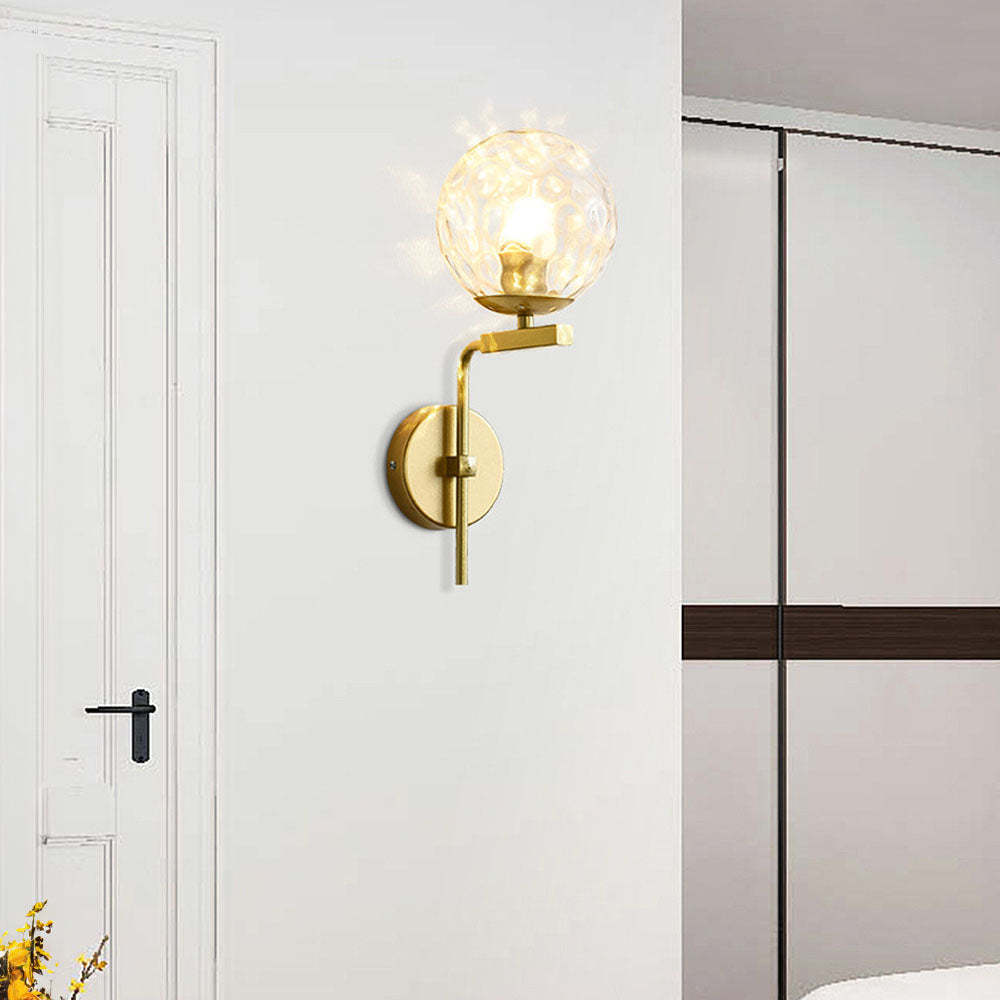 Scandinavian Bedside Glass Ball Wall Light -Homdiy