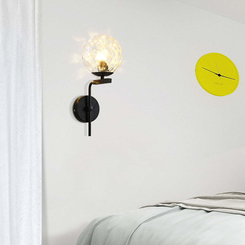 Scandinavian Bedside Glass Ball Wall Light -Homdiy