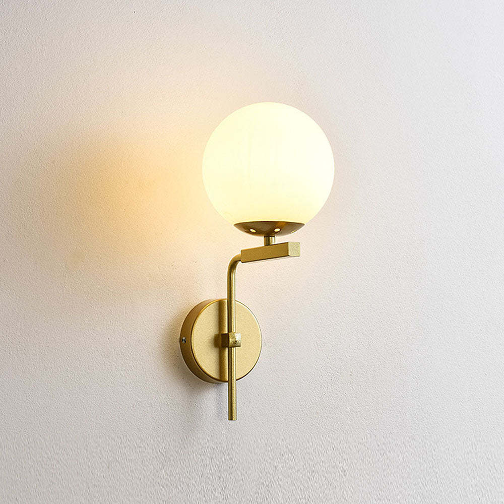 Scandinavian Bedside Glass Ball Wall Light -Homdiy