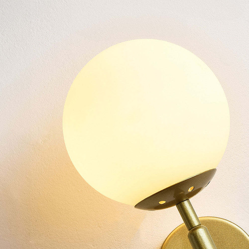 Scandinavian Bedside Glass Ball Wall Light -Homdiy