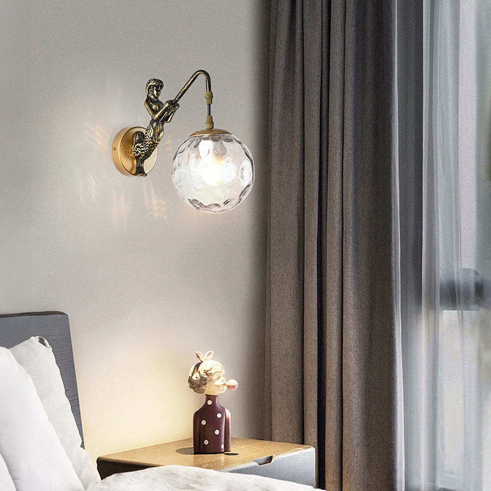 Retro Lantern Shape Clear Wall Light -Homdiy