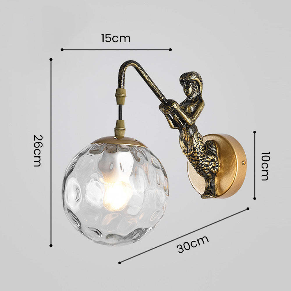 Retro Lantern Shape Clear Wall Light -Homdiy