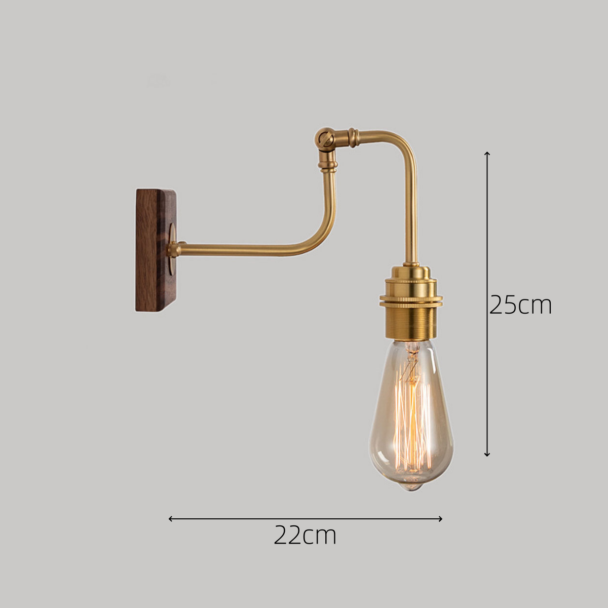 Minimalist Vintage Adjustable Glass Wall Light -Homdiy