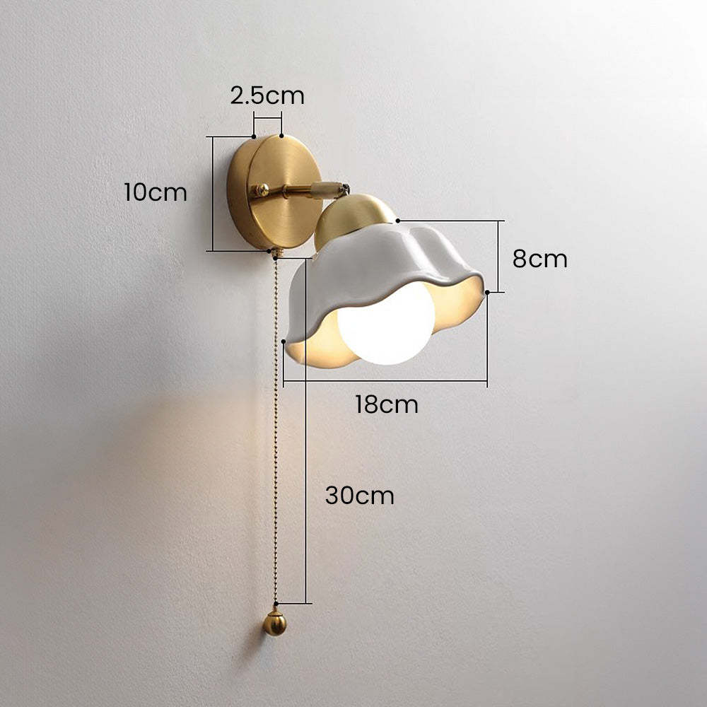 Retro French White Flower Wall Light -Homdiy