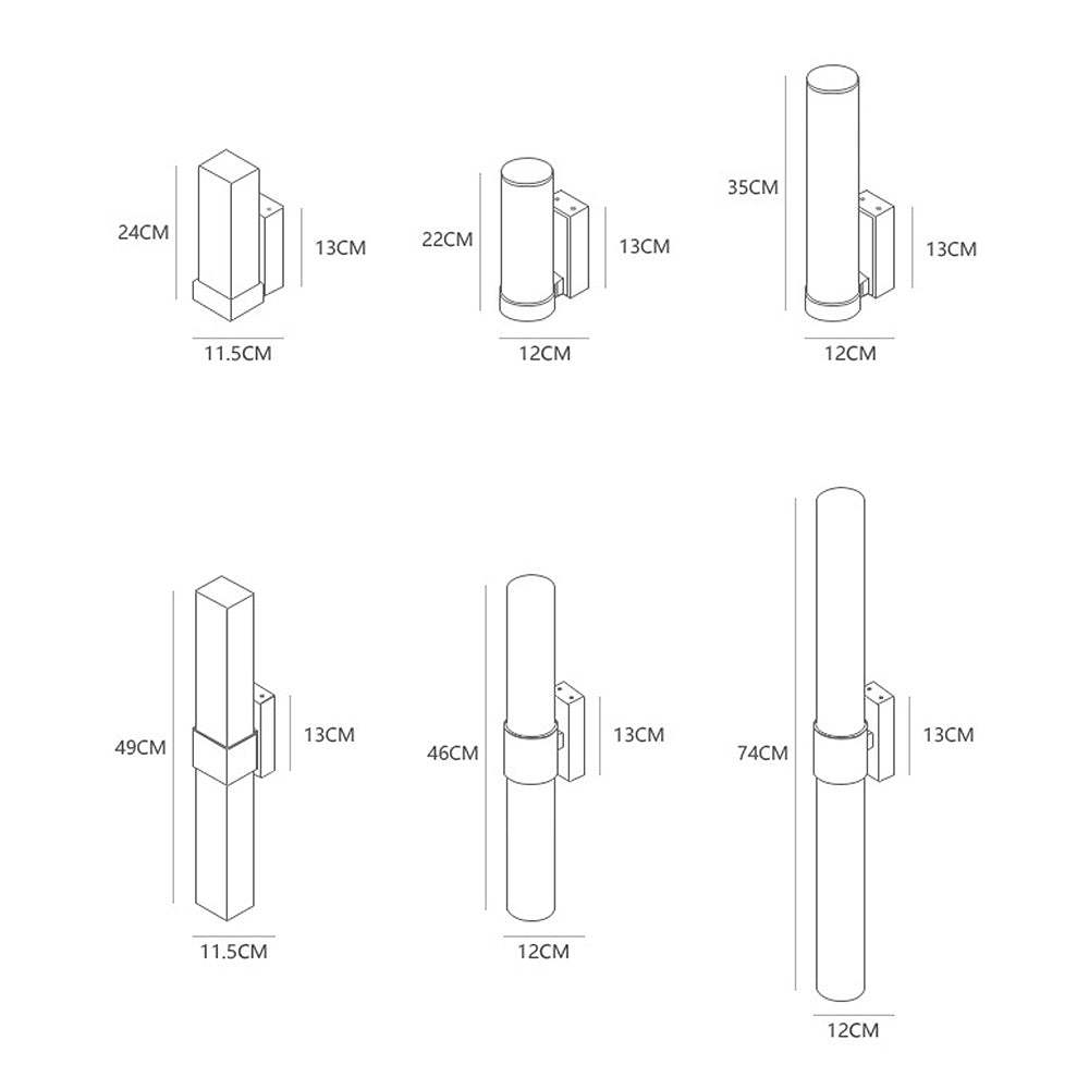Contemporary Long Prismatic Wall LED Light -Homdiy