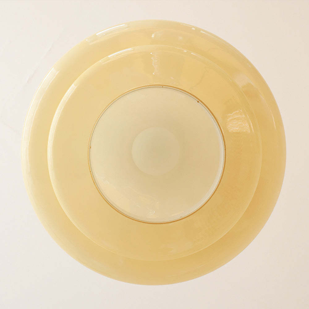 Bauhaus Cream Yellow Glass Pendant Light -Homdiy