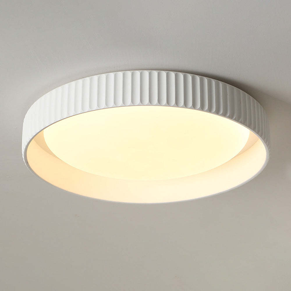 Scandinavian Round Cement LED Ceiling Light -Homdiy
