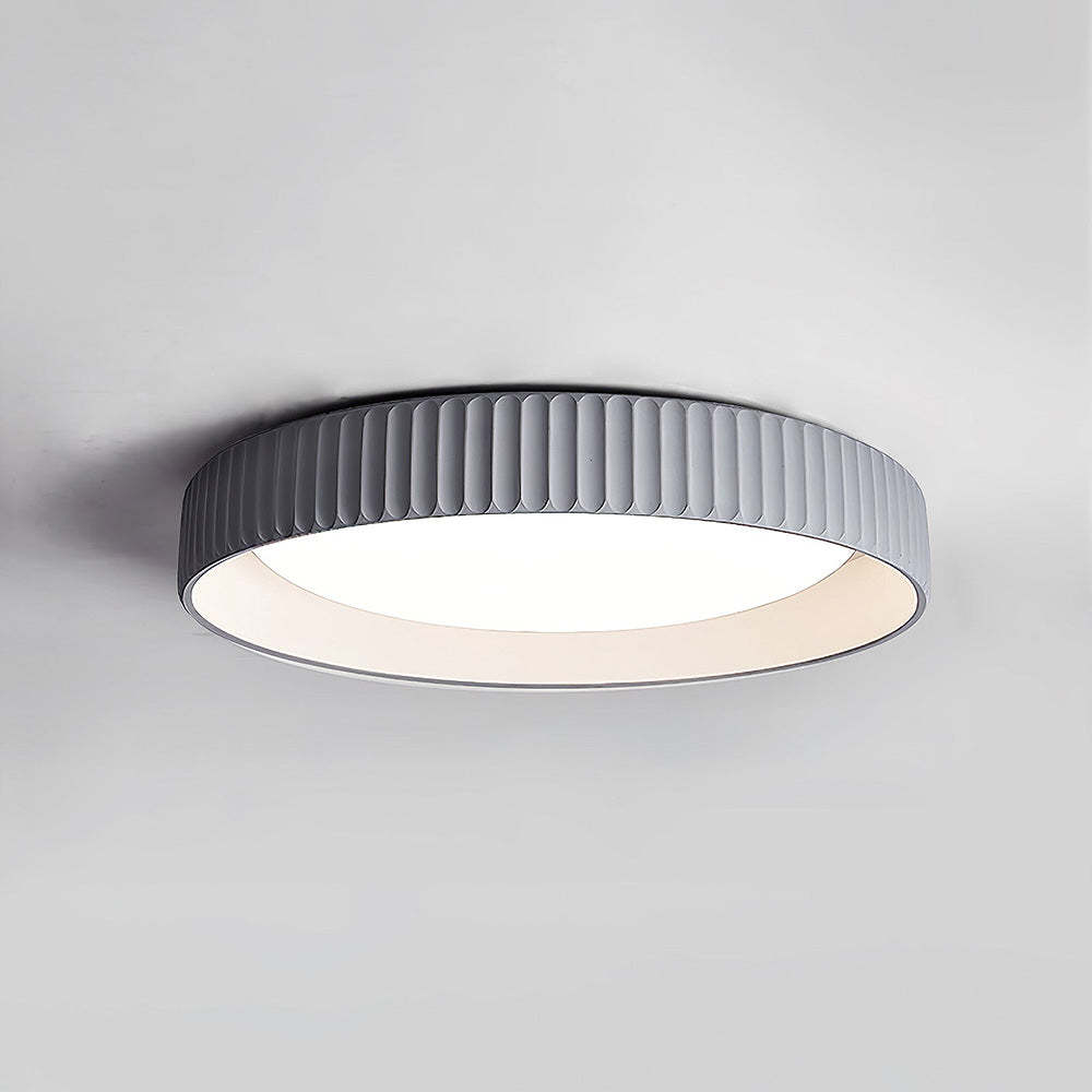 Scandinavian Round Cement LED Ceiling Light -Homdiy