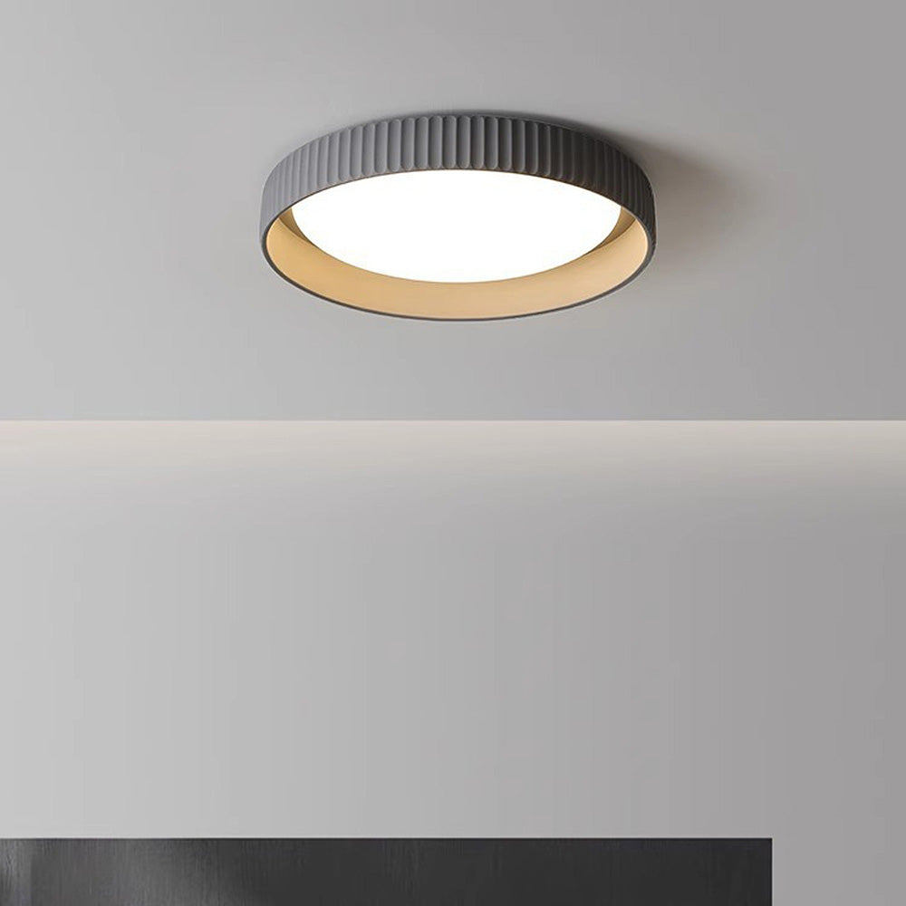 Homdiy Ceiling Light Scandinavian Round Cement LED Ceiling