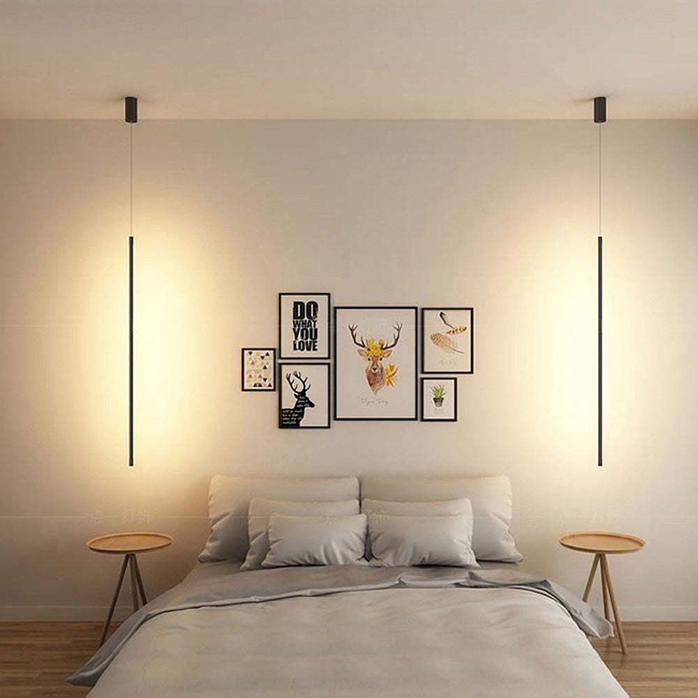 Minimalist Aluminum Long LED Pendant Light -Homdiy