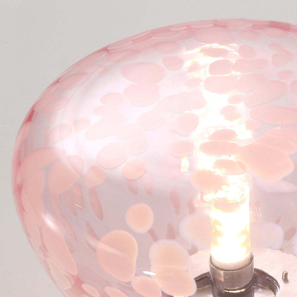 French Pink Clear Glass Hallway Ceiling Light -Homdiy