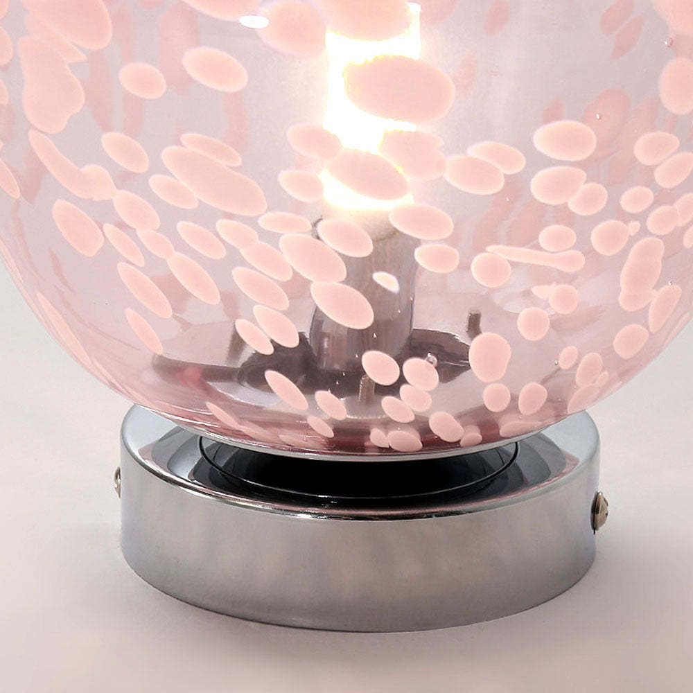 French Pink Clear Glass Hallway Ceiling Light -Homdiy