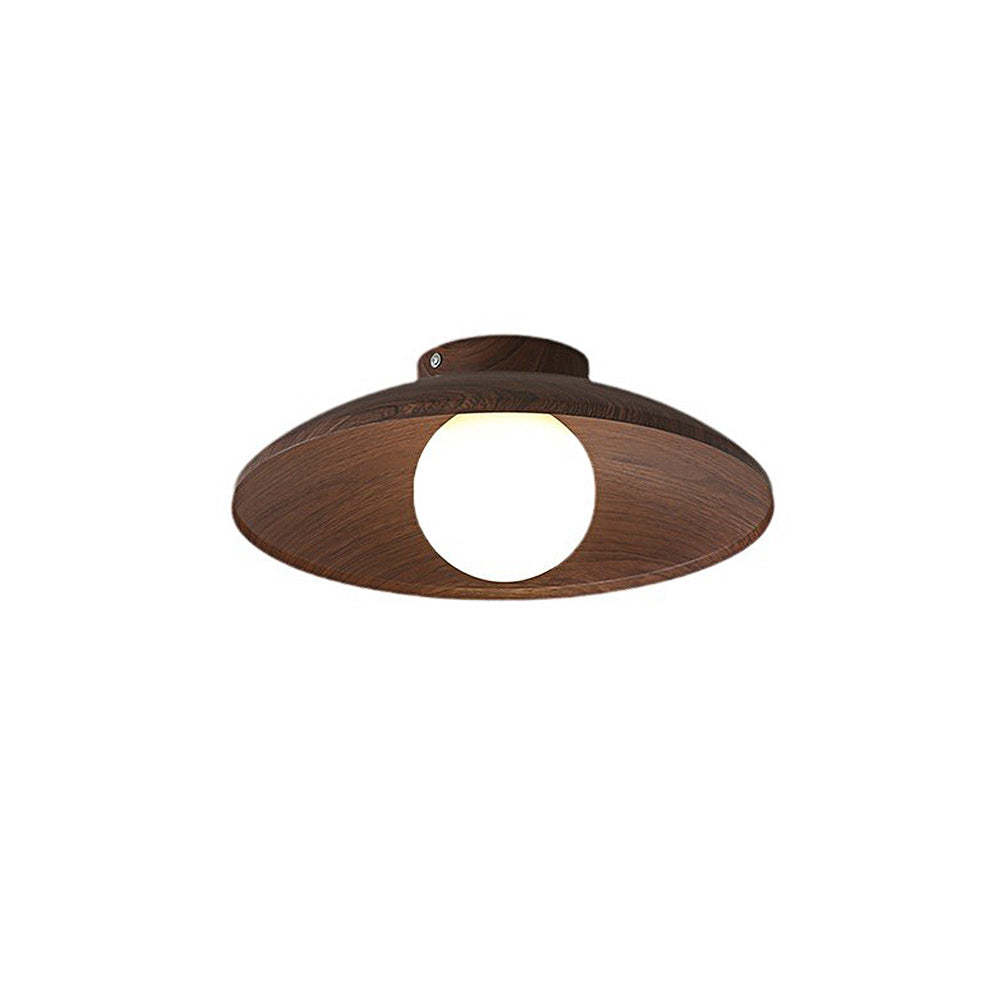 Minimalist Brown Iron Wooden Ceiling Light -Homdiy