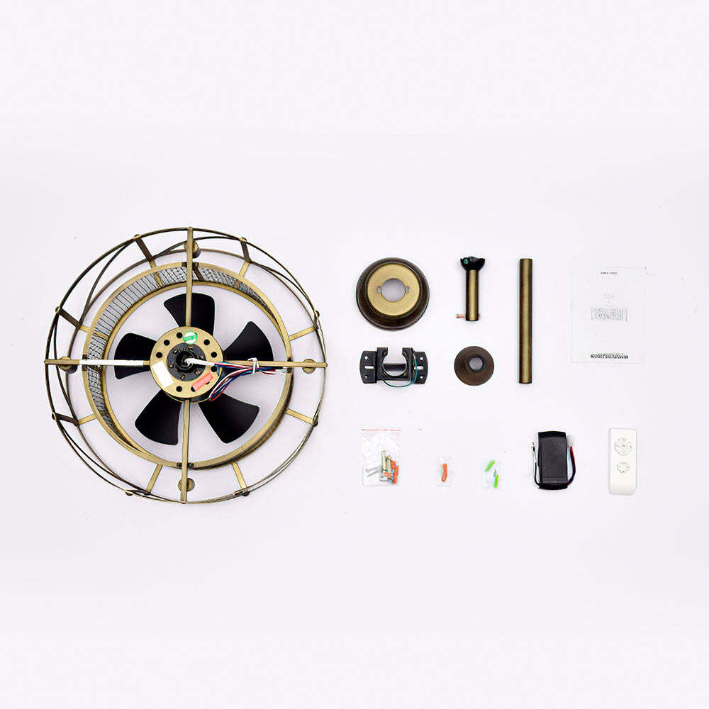 Contemporary Fancy Flush Living Room Ceiling Fan With Light And Remote -Homdiy