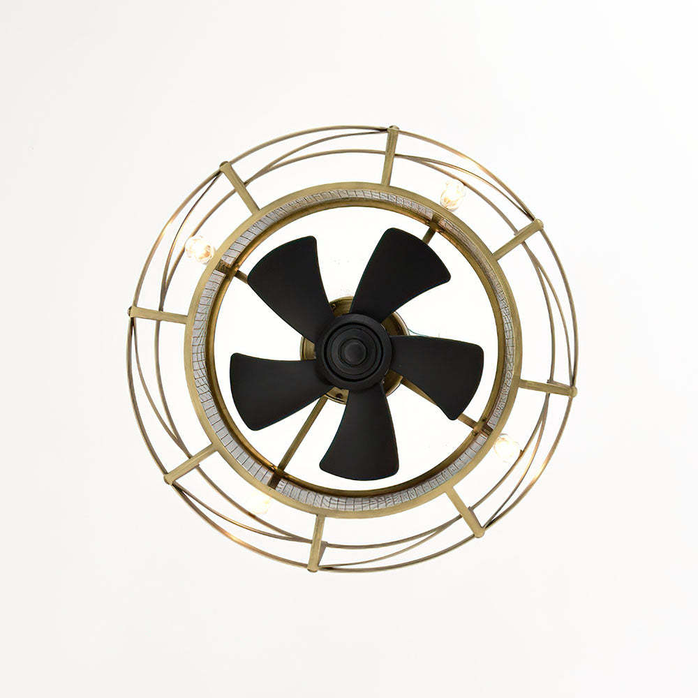 Contemporary Fancy Flush Living Room Ceiling Fan With Light And Remote -Homdiy