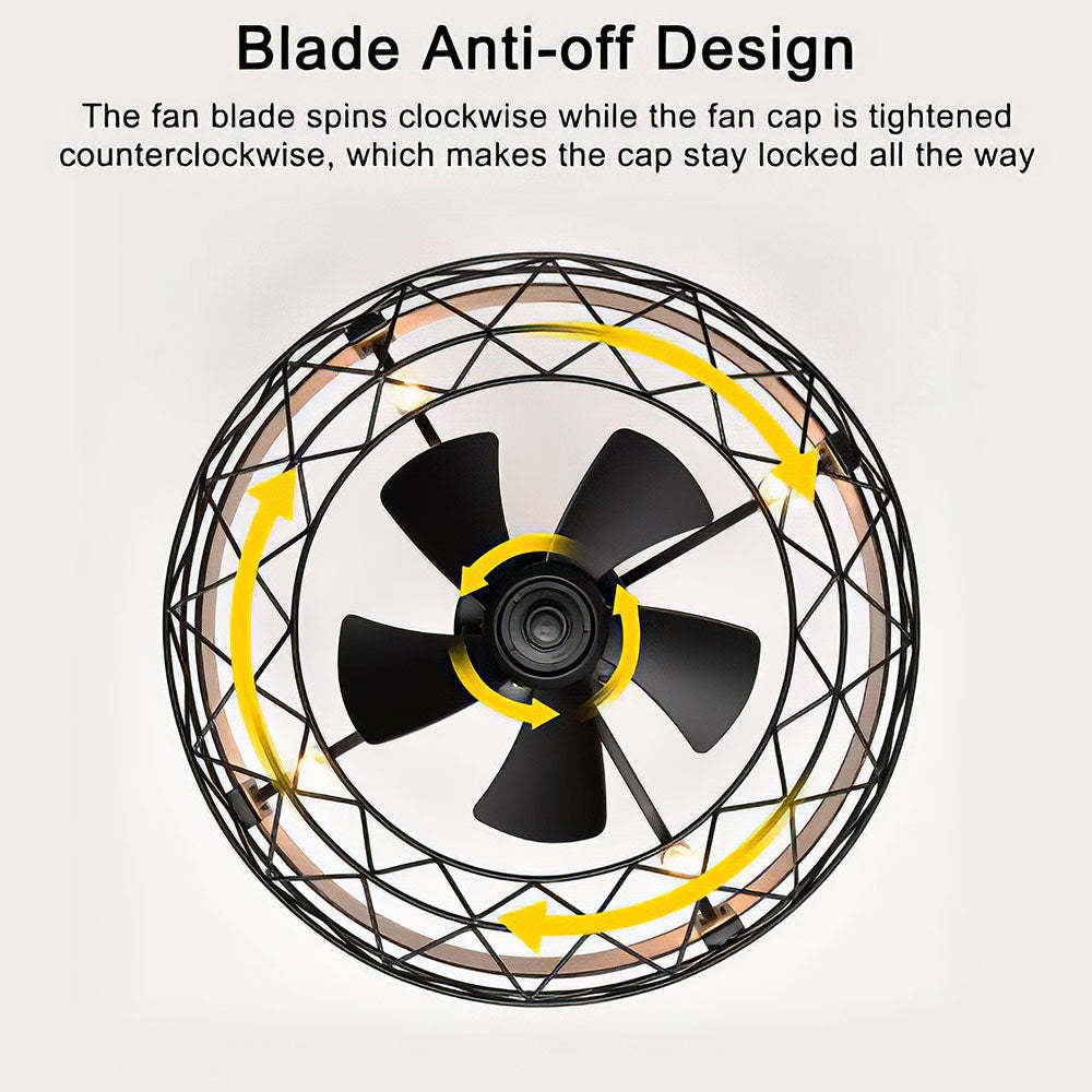 Natural Bedroom Black Ceiling Fan With Light And Remote -Homdiy