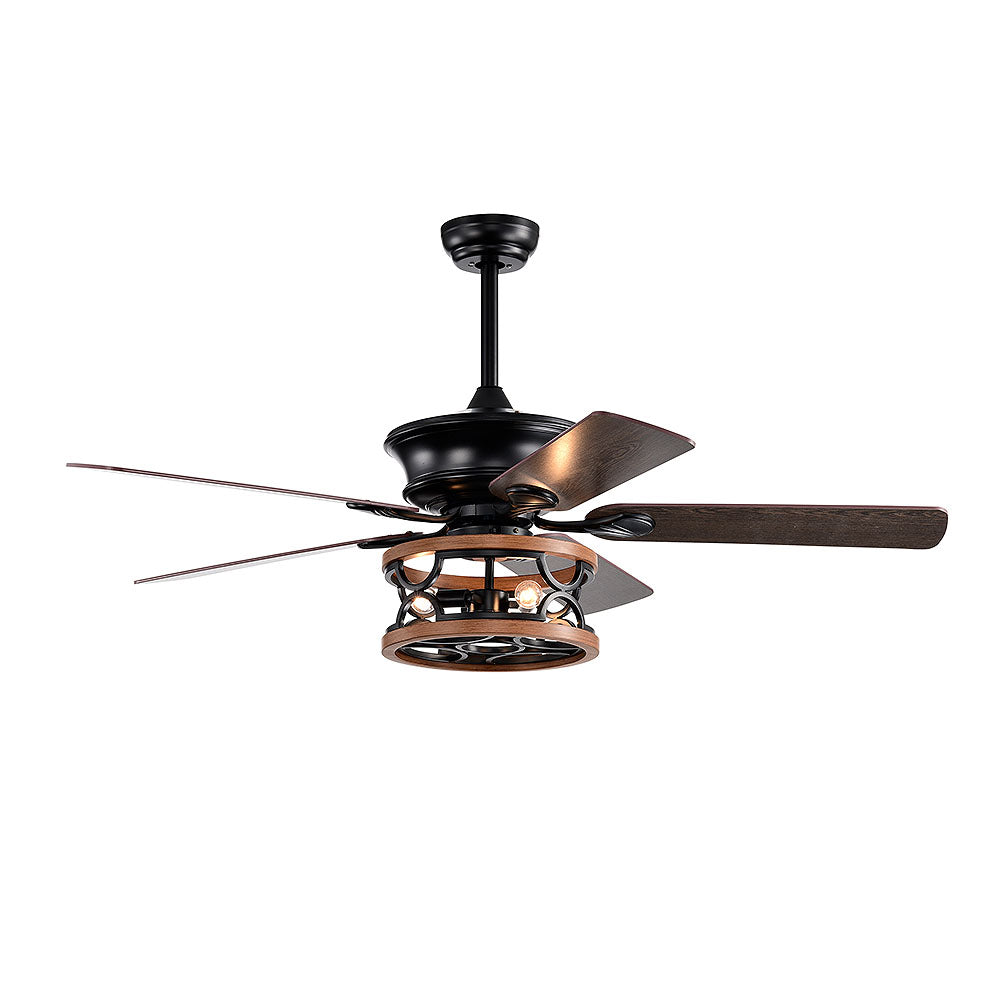 Homdiy Farmhouse Ceiling Fan With Light And Remote with