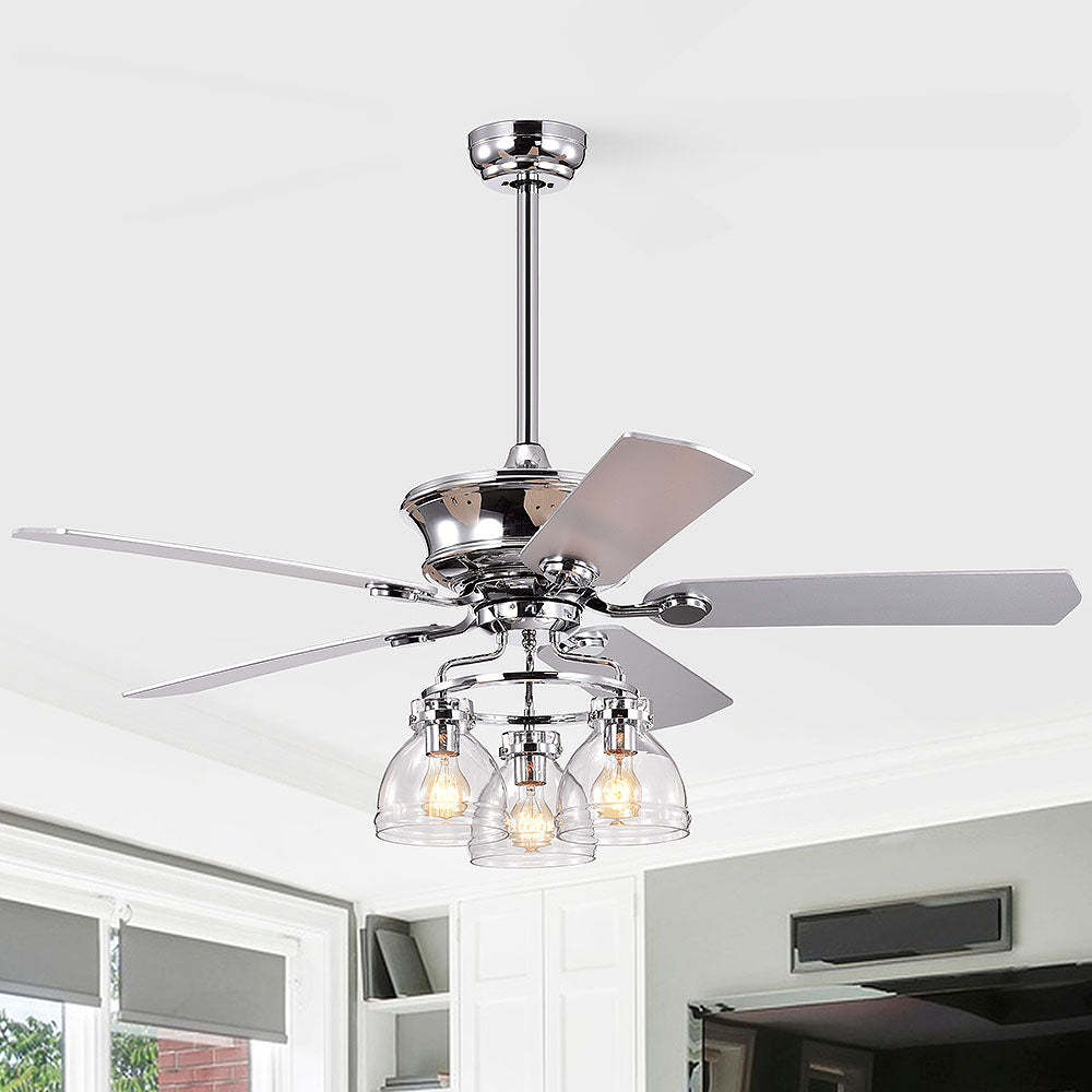 Minimalist 3 Head Ceiling Fan With Light And Remote -Homdiy