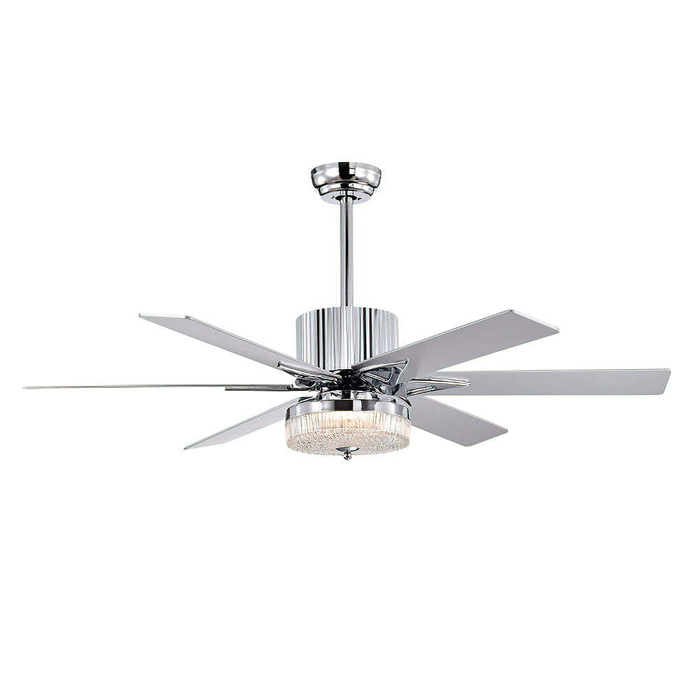 Contemporary Black Ceiling Fan With LED Light And Remote -Homdiy