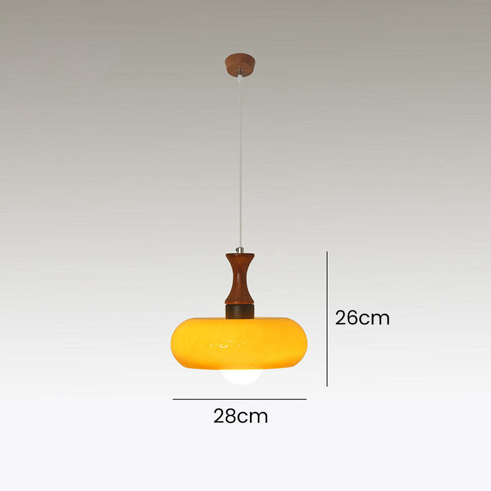 Retro Bauhaus Stained Round Glass Pendant Light -Homdiy