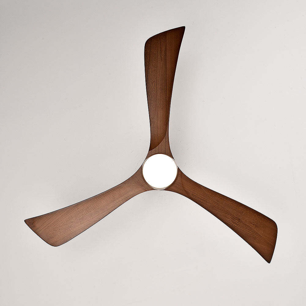 Minimalist Wood Ceiling Fan With LED Light And Remote -Homdiy