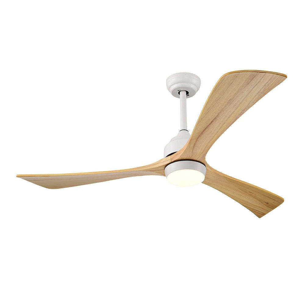 Minimalist Wood Ceiling Fan With LED Light And Remote -Homdiy