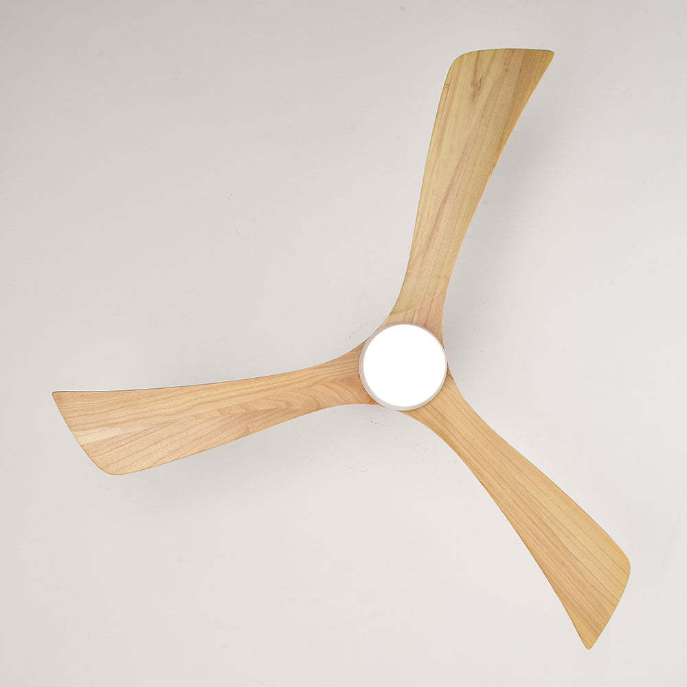 Minimalist Wood Ceiling Fan With LED Light And Remote -Homdiy