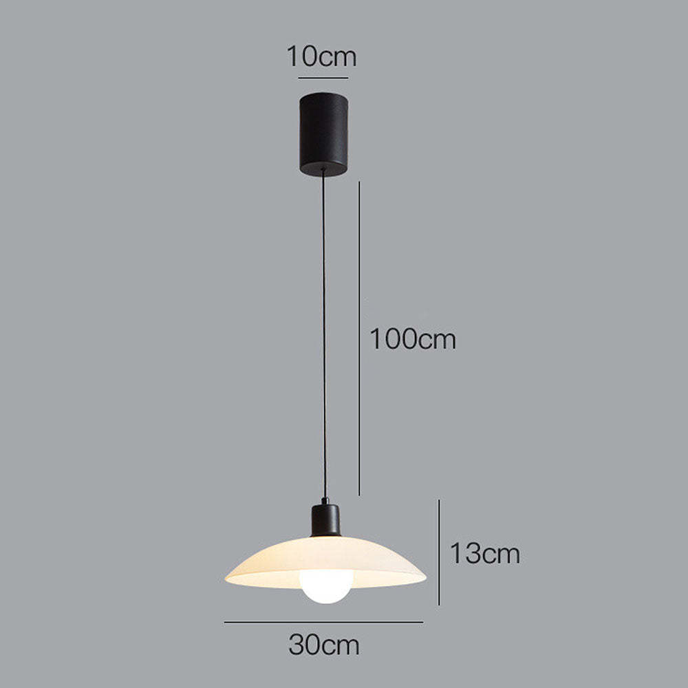 Minimalist White Disc Glass Pendant Light -Homdiy
