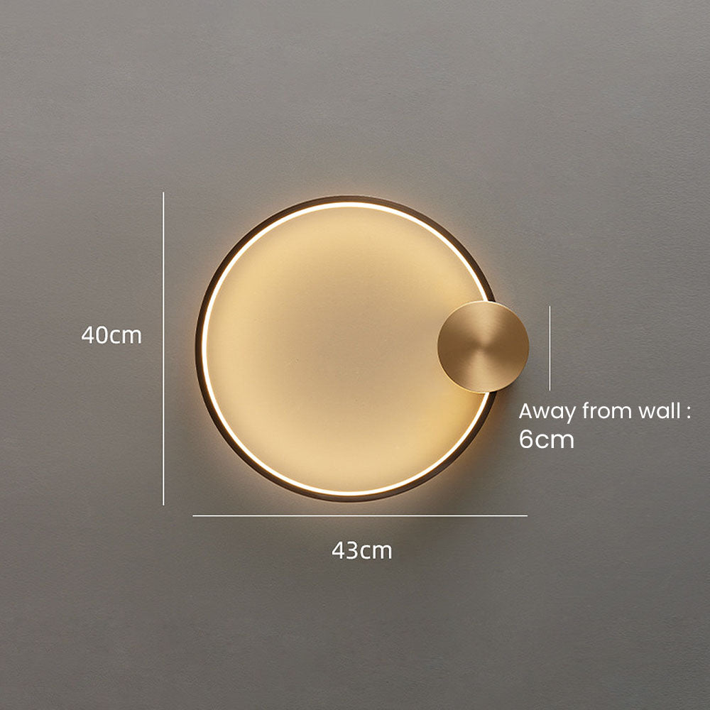 Luxury Simple Circle LED Wall Light -Homdiy