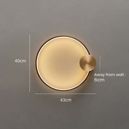 Luxury Simple Circle LED Wall Light -Homdiy