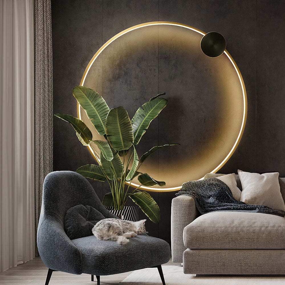 Luxury Simple Circle LED Wall Light -Homdiy