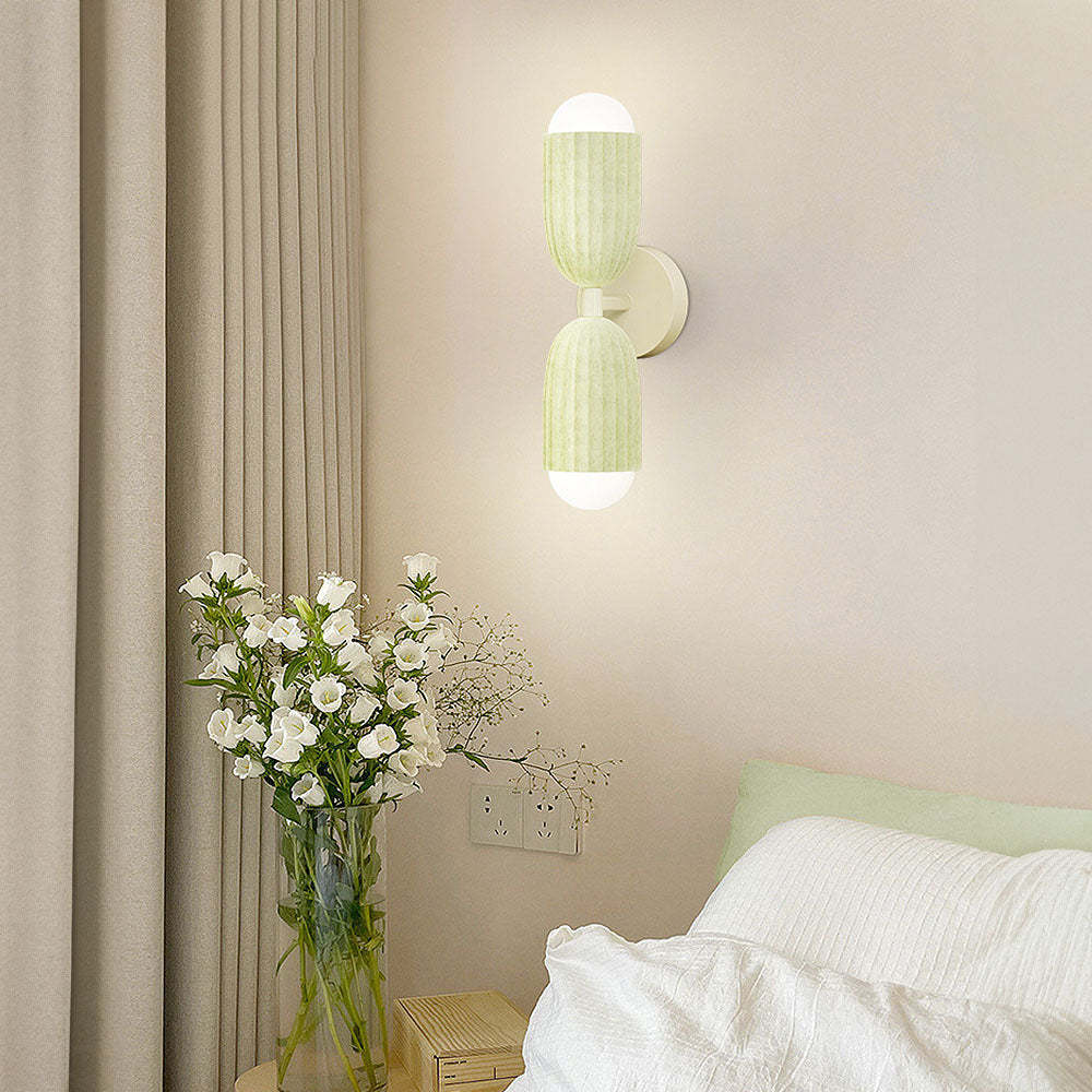 Cream Double Headed Bedside Wall Light -Homdiy