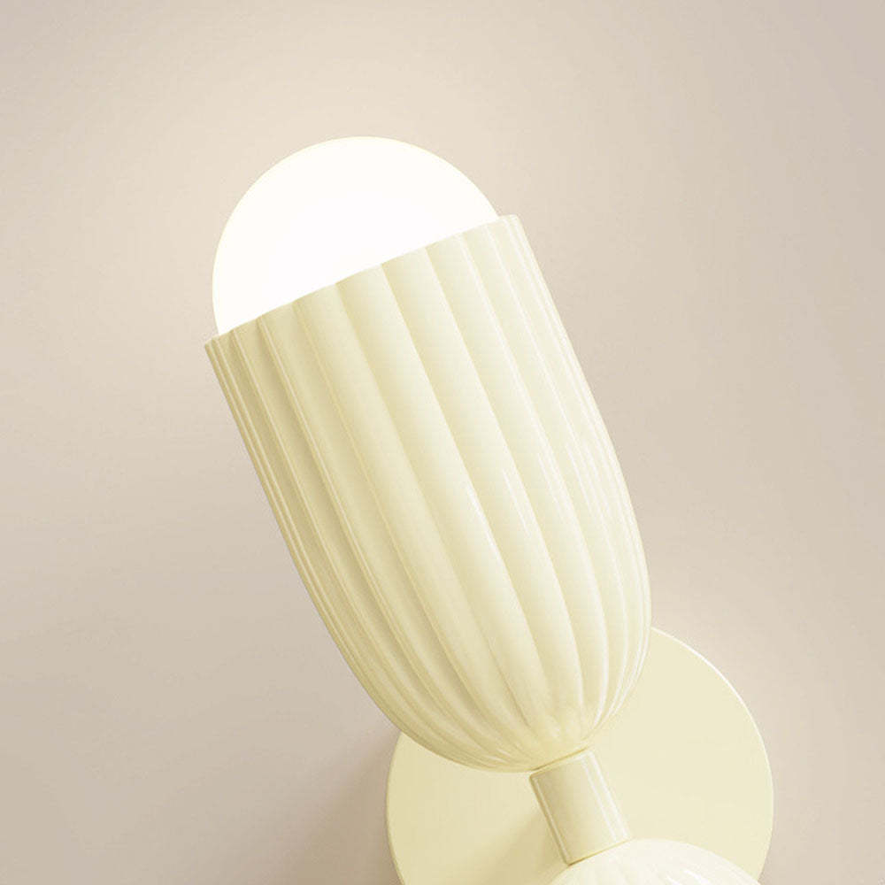 Cream Double Headed Bedside Wall Light -Homdiy