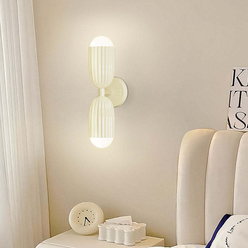 Cream Double Headed Bedside Wall Light -Homdiy