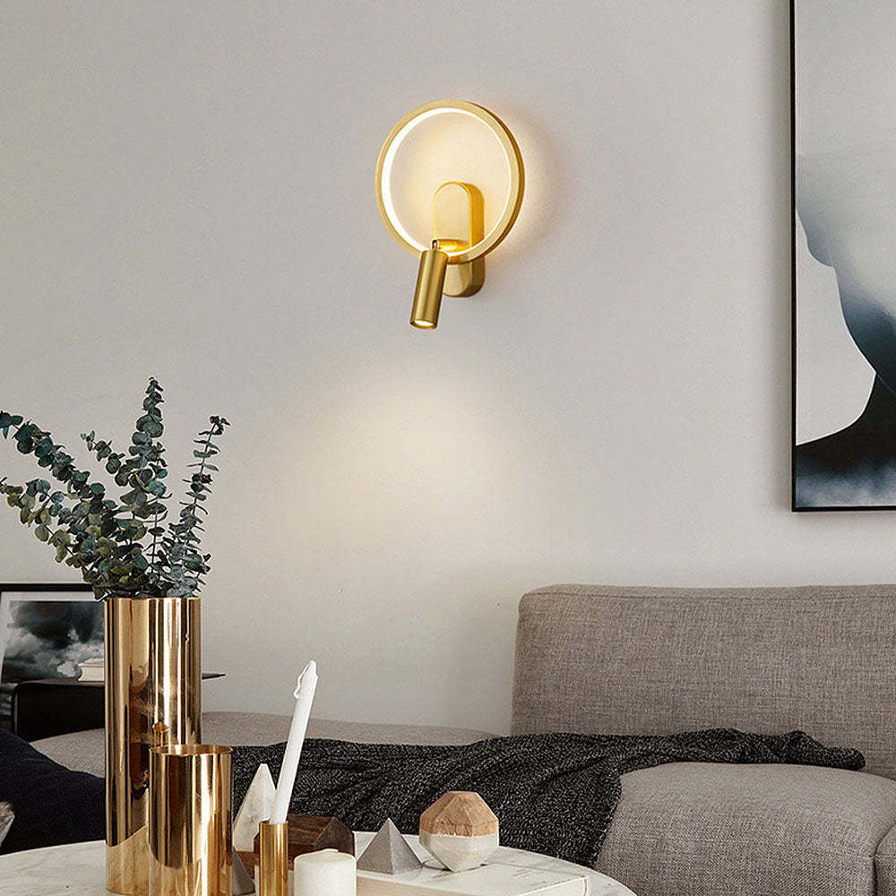 360° Rotation Downlight Round LED Wall Sconces -Homdiy