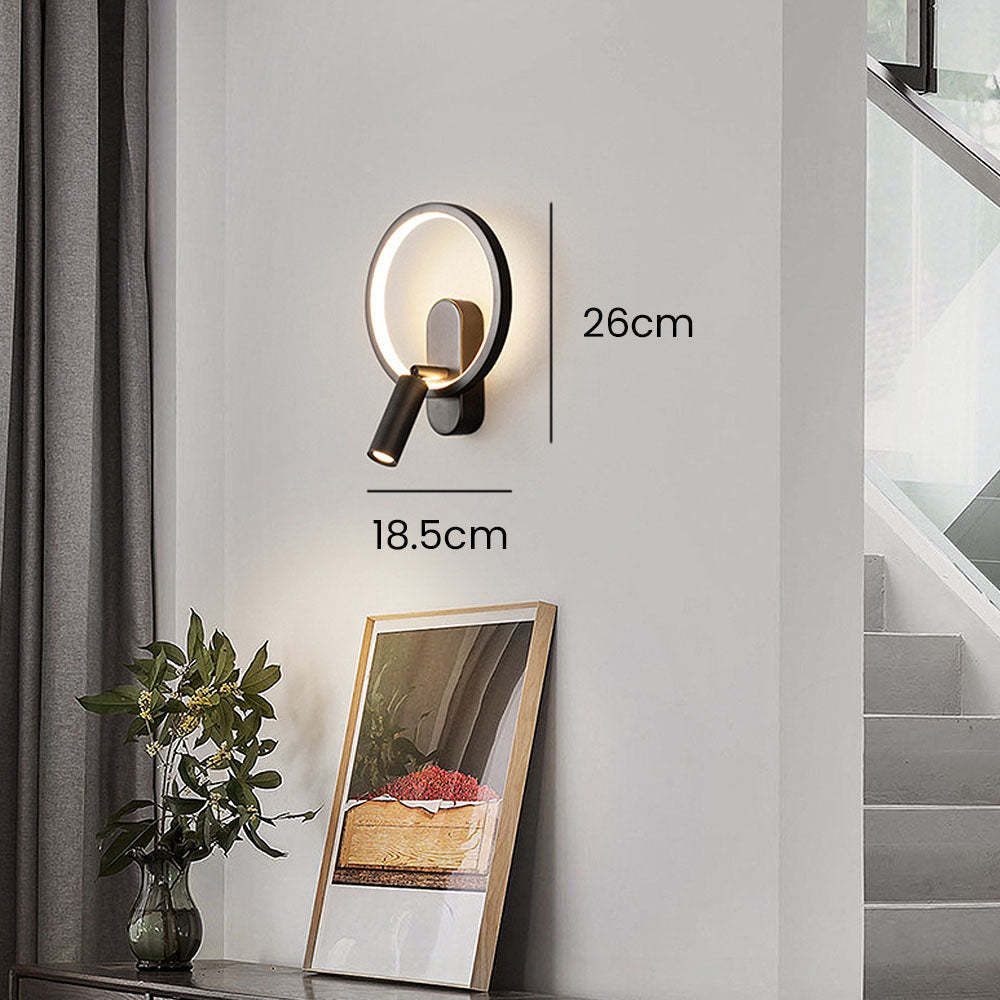 360° Rotation Downlight Round LED Wall Sconces -Homdiy