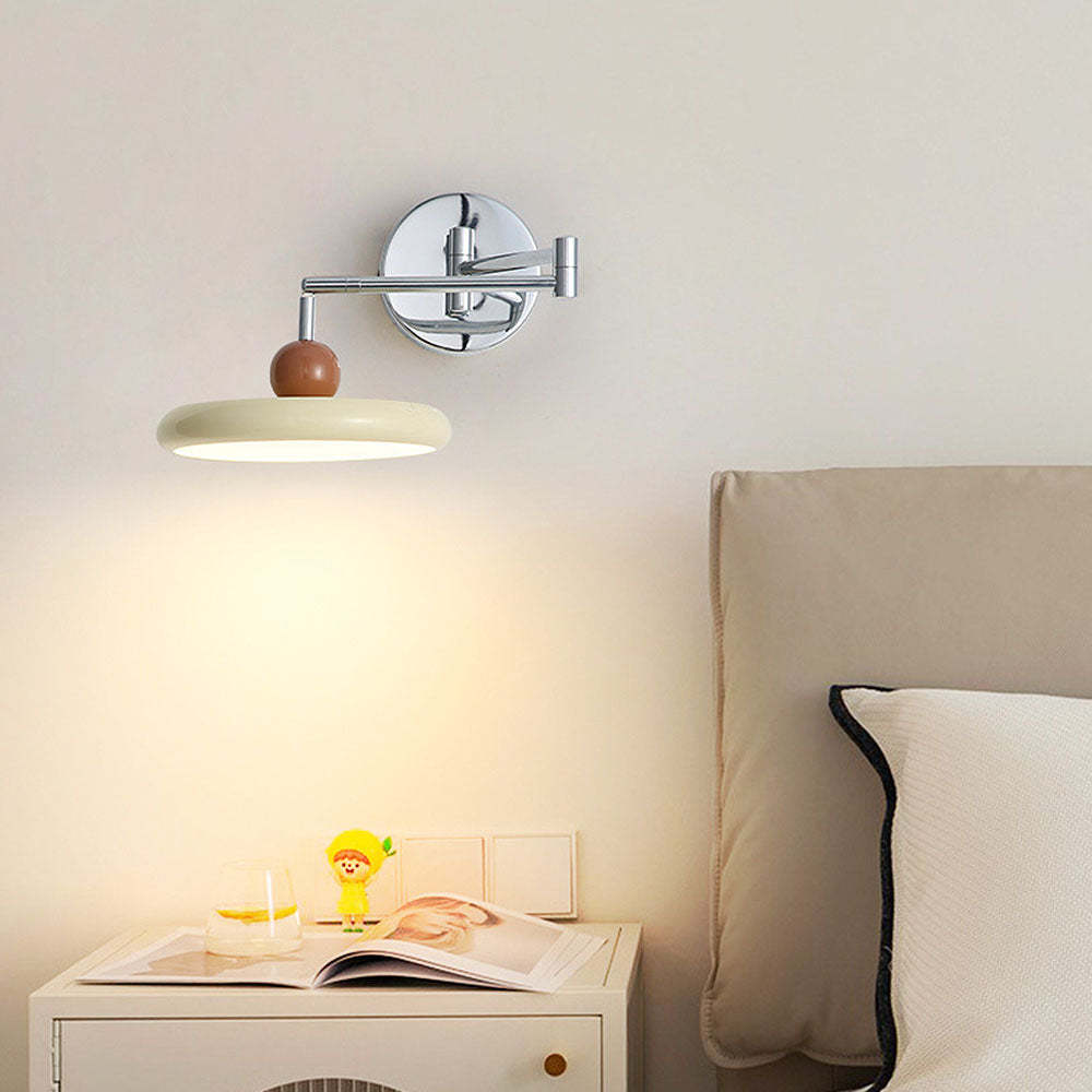 Modern Wood Swing Arm Wall Light For Decor -Homdiy
