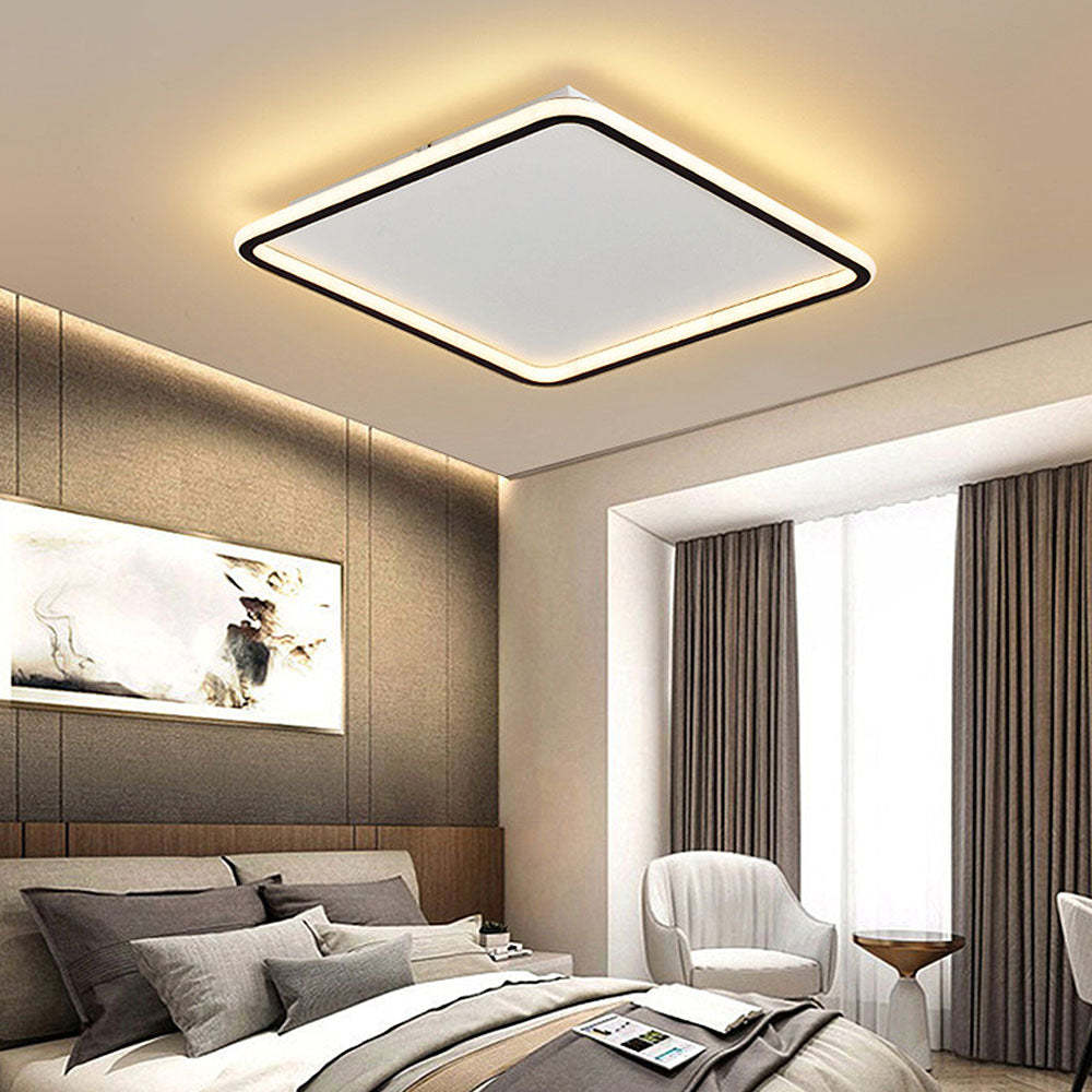 Scandinavian Square Hollow LED Ceiling Light -Homdiy