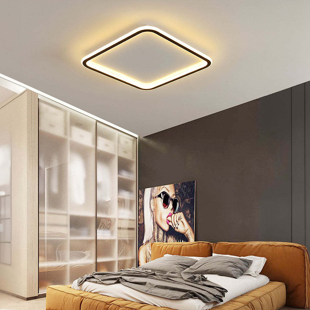 Scandinavian Square Hollow LED Ceiling Light -Homdiy