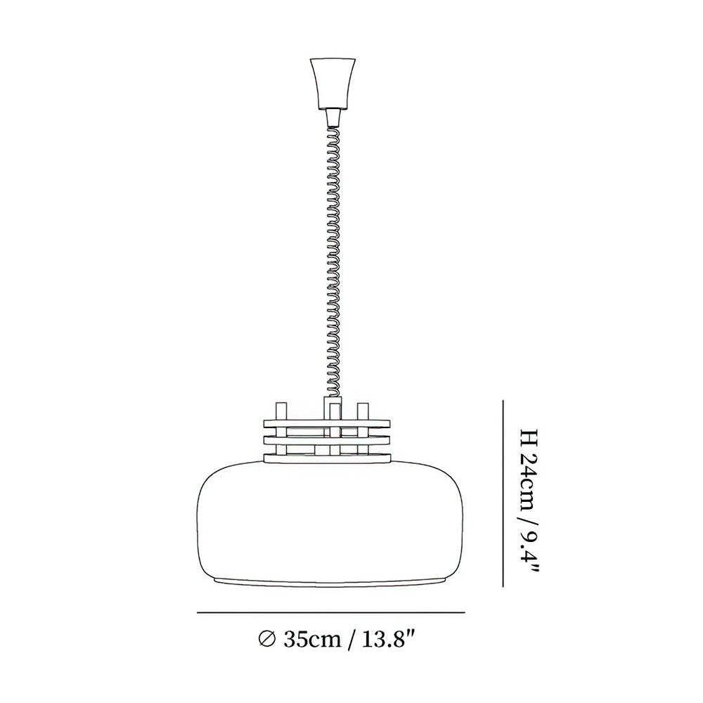 Minimalist Coffee Adjustable Glass Pendant Light -Homdiy