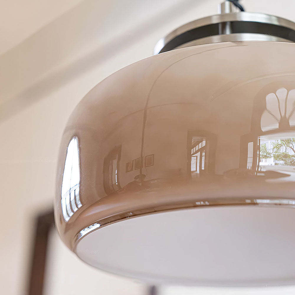 Minimalist Coffee Adjustable Glass Pendant Light -Homdiy