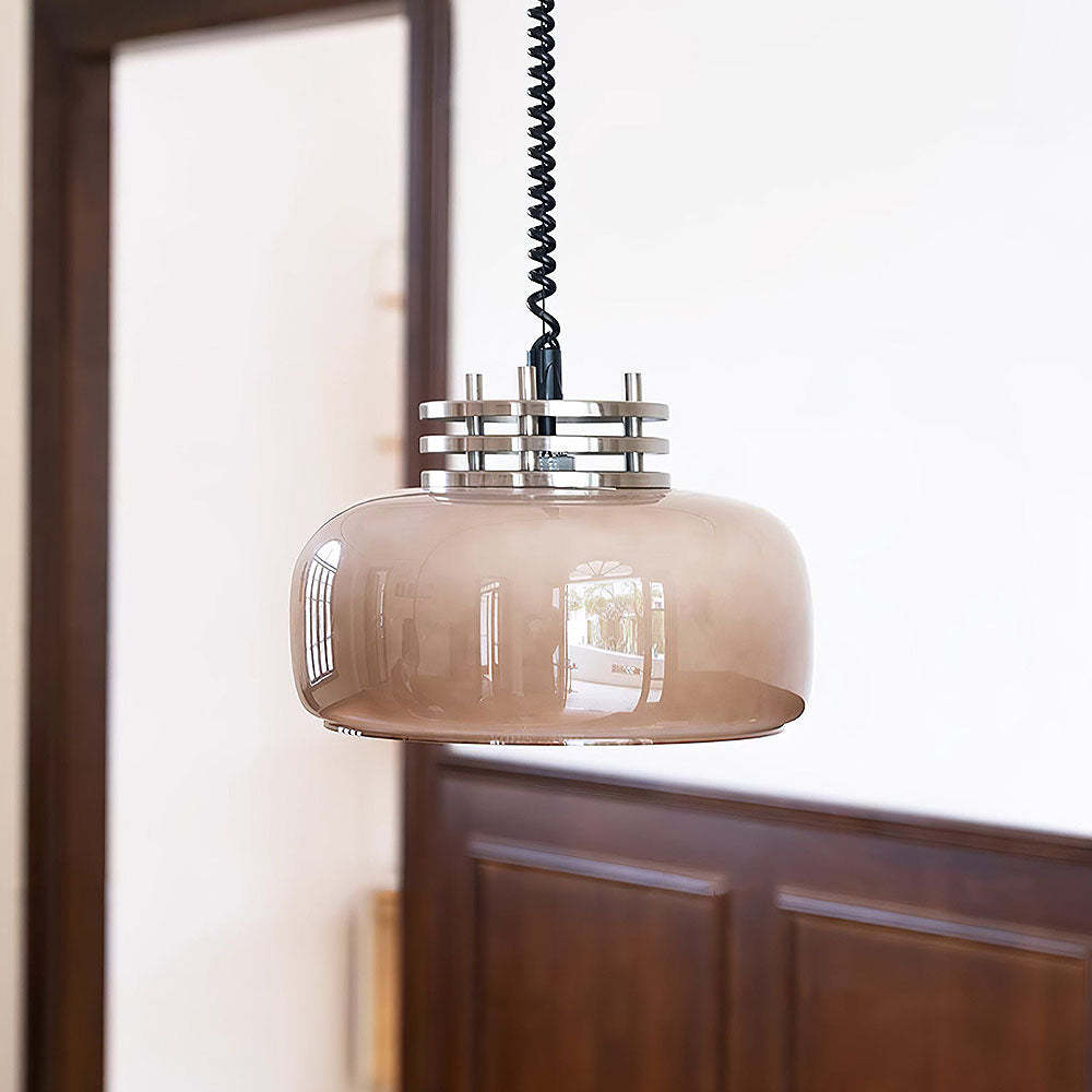 Minimalist Coffee Adjustable Glass Pendant Light -Homdiy