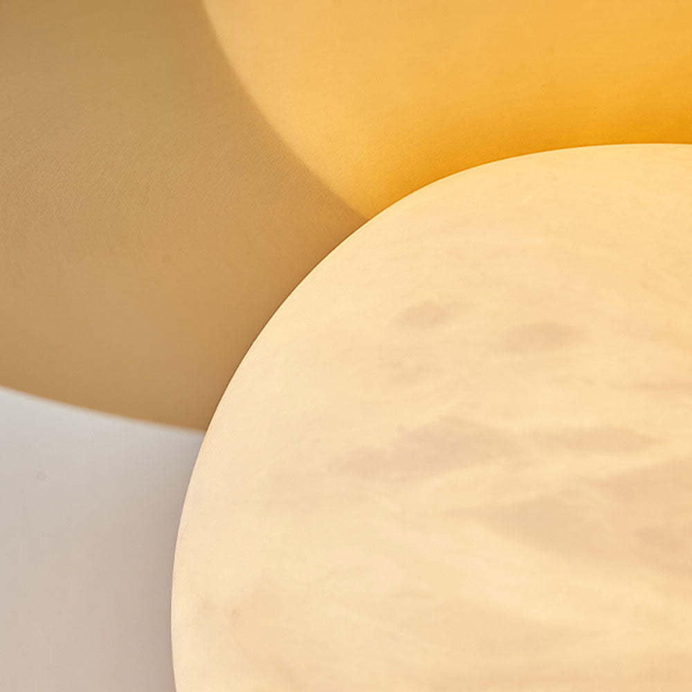 Vintage Gold Round Alabaster Pendant Lights -Homdiy