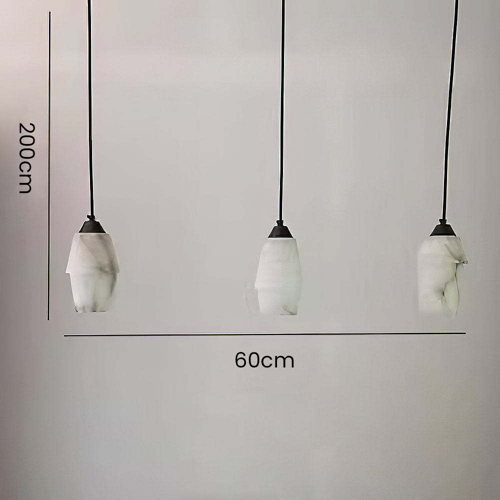 Natural White Mini Marble Alabaster Pendant Lights -Homdiy