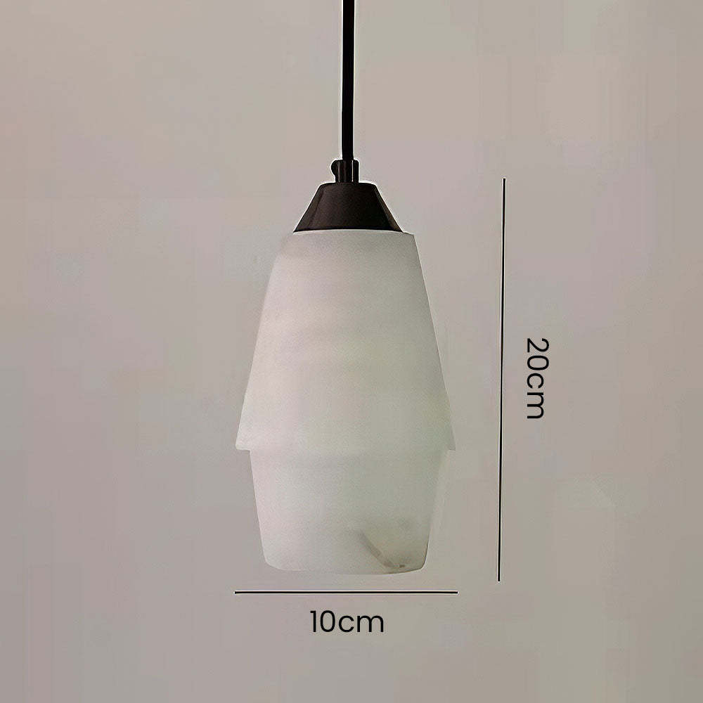 Natural White Mini Marble Alabaster Pendant Lights -Homdiy