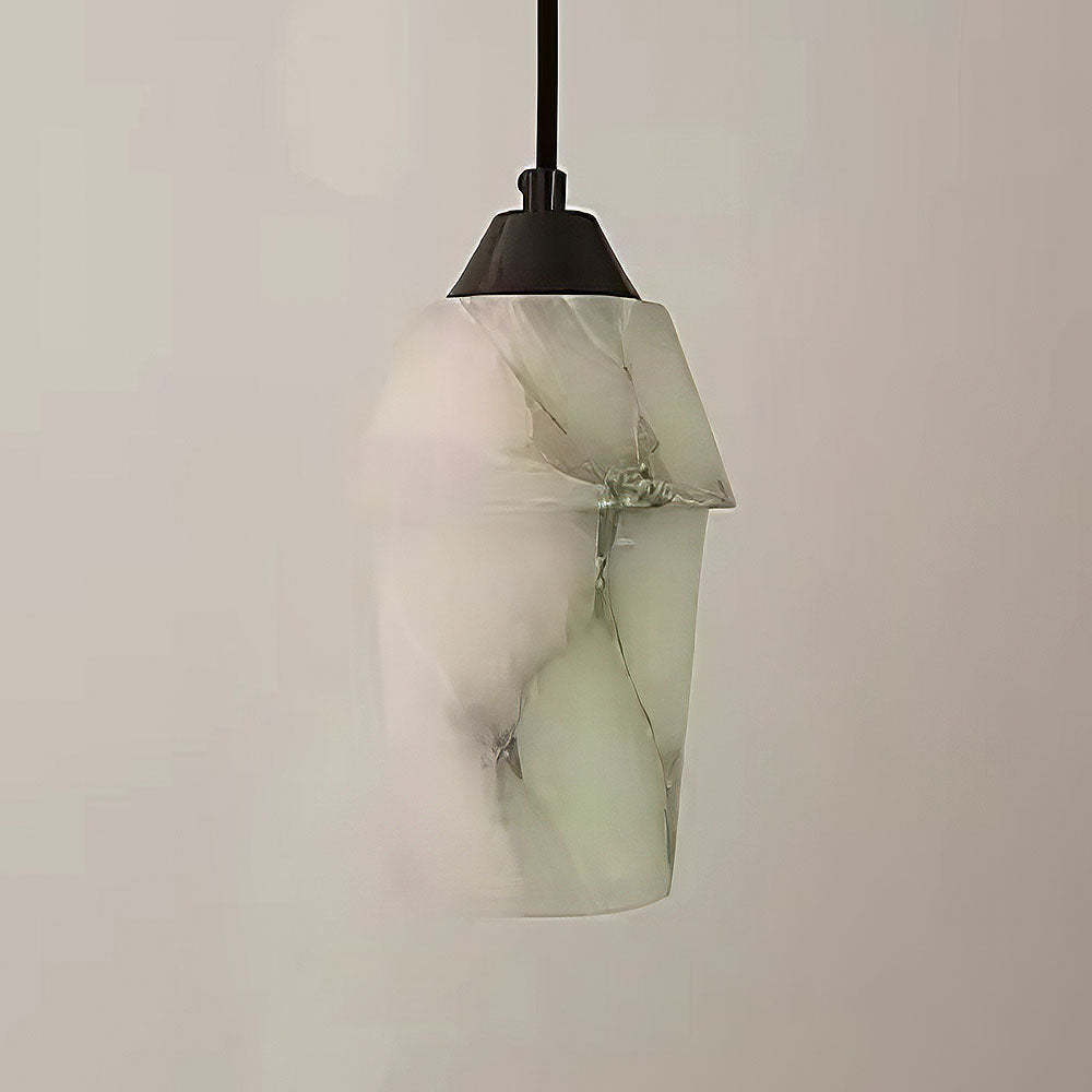 Natural White Mini Marble Alabaster Pendant Lights -Homdiy