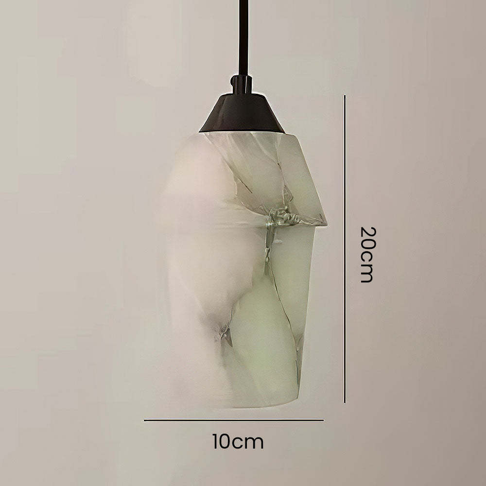 Natural White Mini Marble Alabaster Pendant Lights -Homdiy