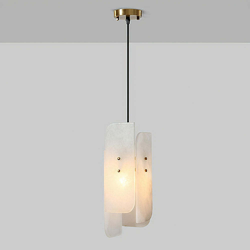 Scandinavian Multiple Pieces White Alabaster Pendant Lights -Homdiy
