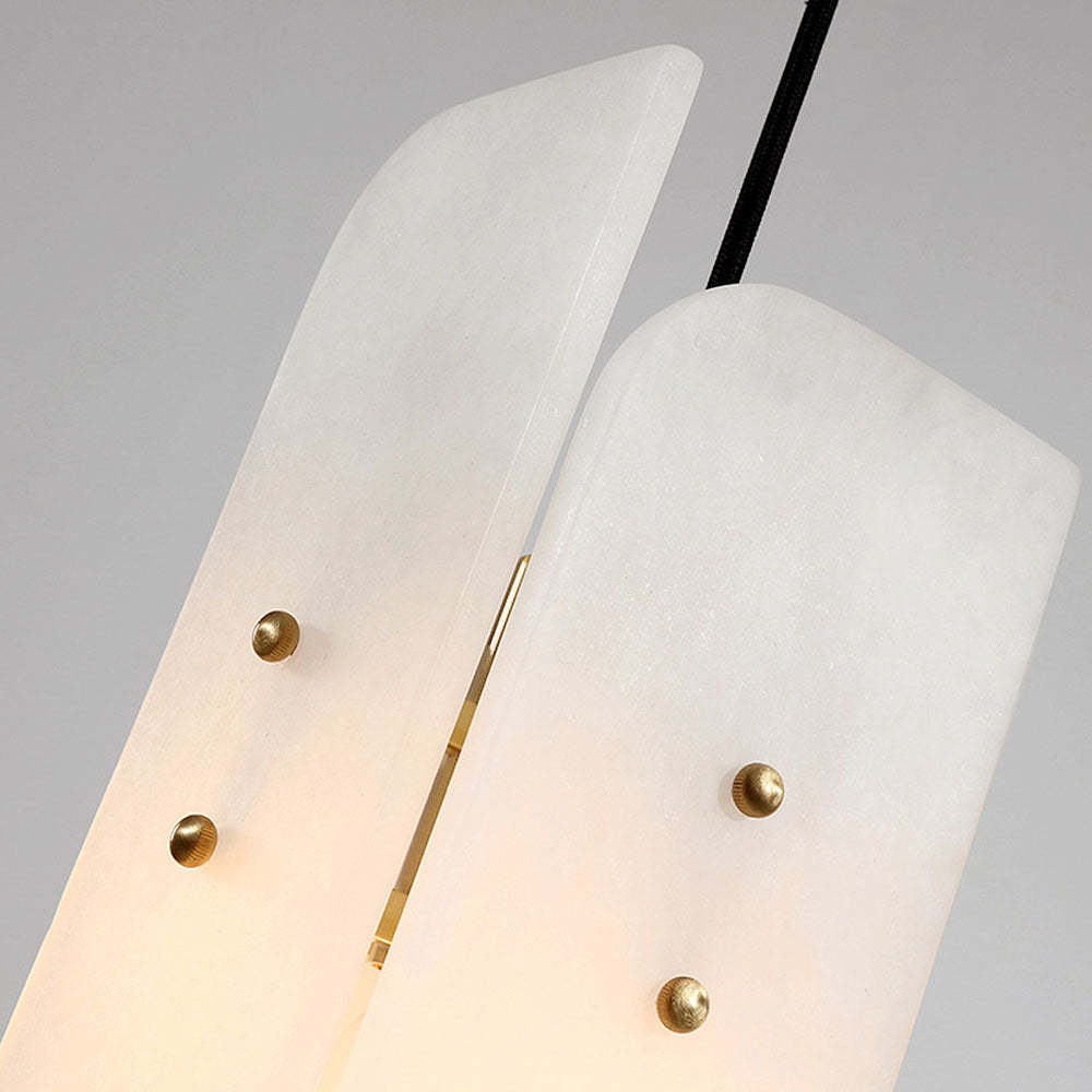 Scandinavian Multiple Pieces White Alabaster Pendant Lights -Homdiy
